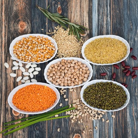 Red, Green and Brown Lentils, 500 g